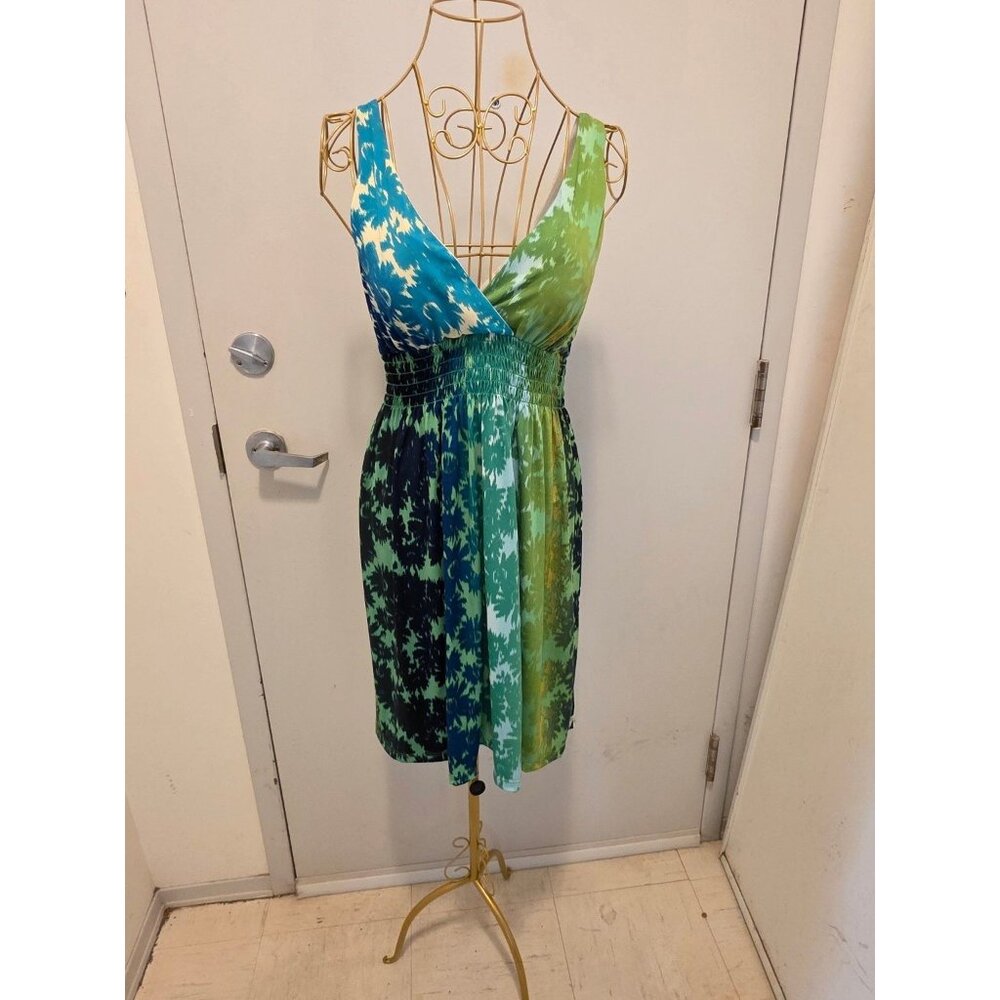 Blush Women's Multi-Color Medium Smocked Waist Sleeveless Dress